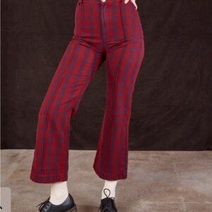 ISO Big Bud Press Cranberry Gingham Western pant